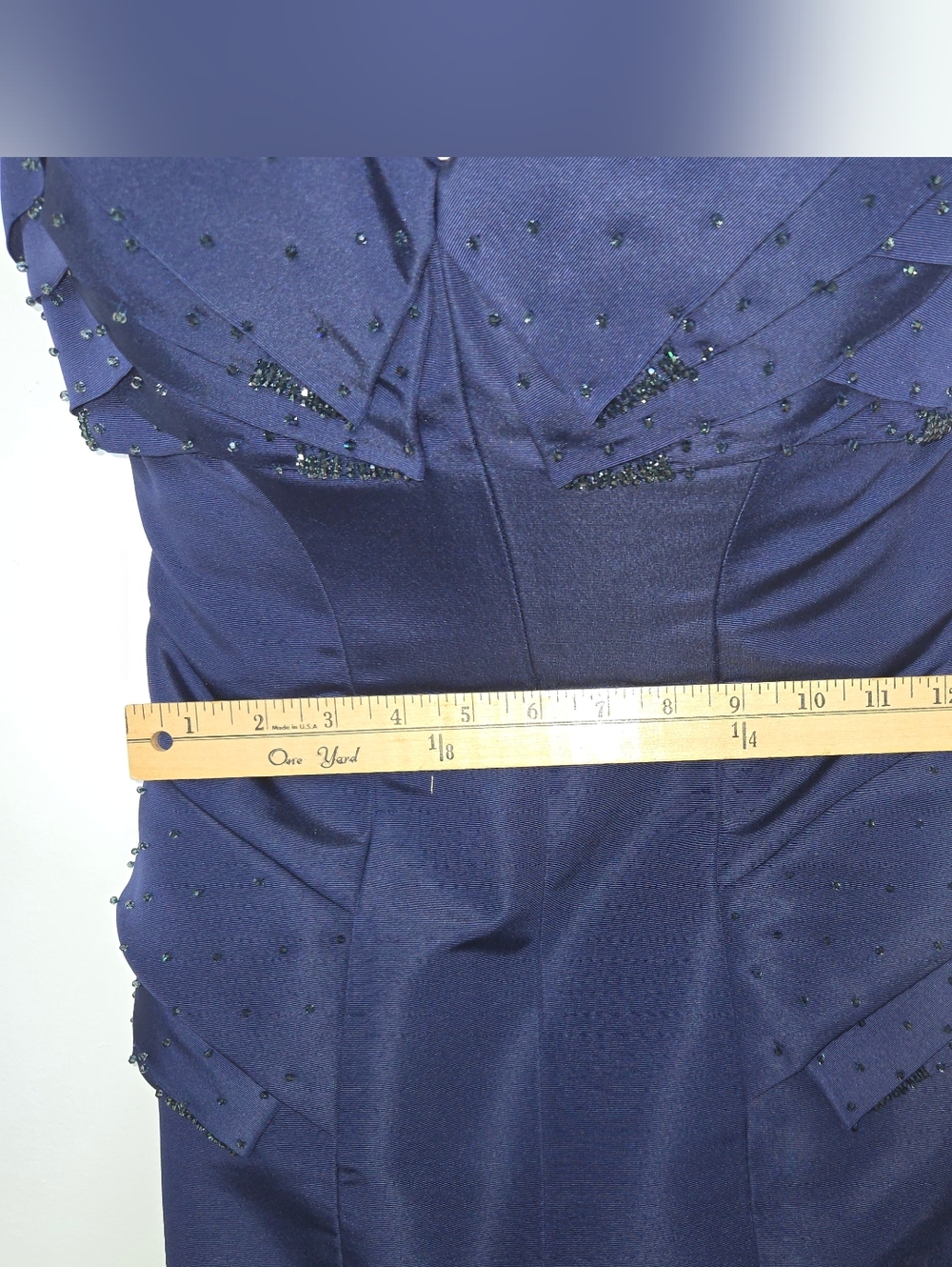 10O% Silk Olga Banartsev, Royal Blue strapless Corset  Cocktail dress size 4 - Picture 15 of 16